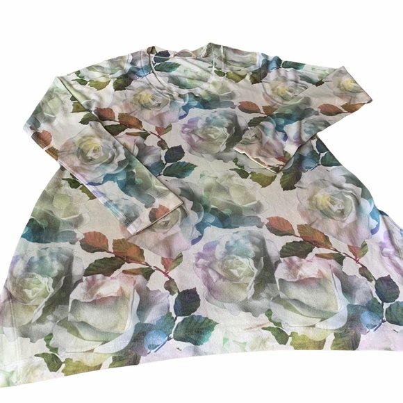 Soft Surroundings Floral Watercolor Rose Top - Picture 5 of 10